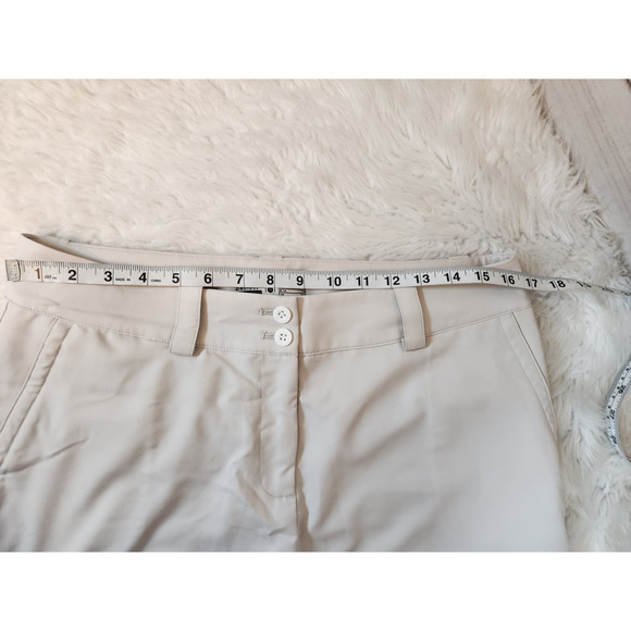 Nike Dri-Fit Golf Womens Light Beige‎ Button Pocket Skort Athletic Size 10 - Picture 6 of 7